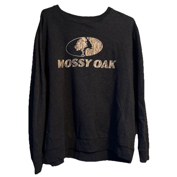 Mossy Oak Other - Mossy Oak Pullover Sweatshirt Men's 2X Long Sleeve Gray Camouflage Logo Graphic